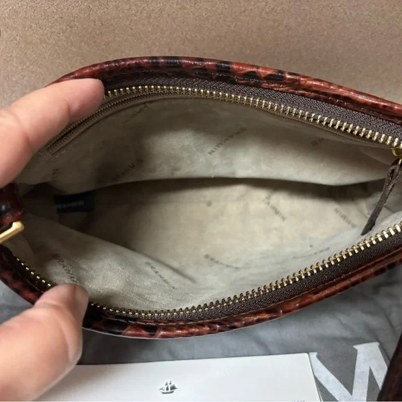 Brahmin Mini Pecan Melbourne Crocodile Handbag - Picture 10 of 16